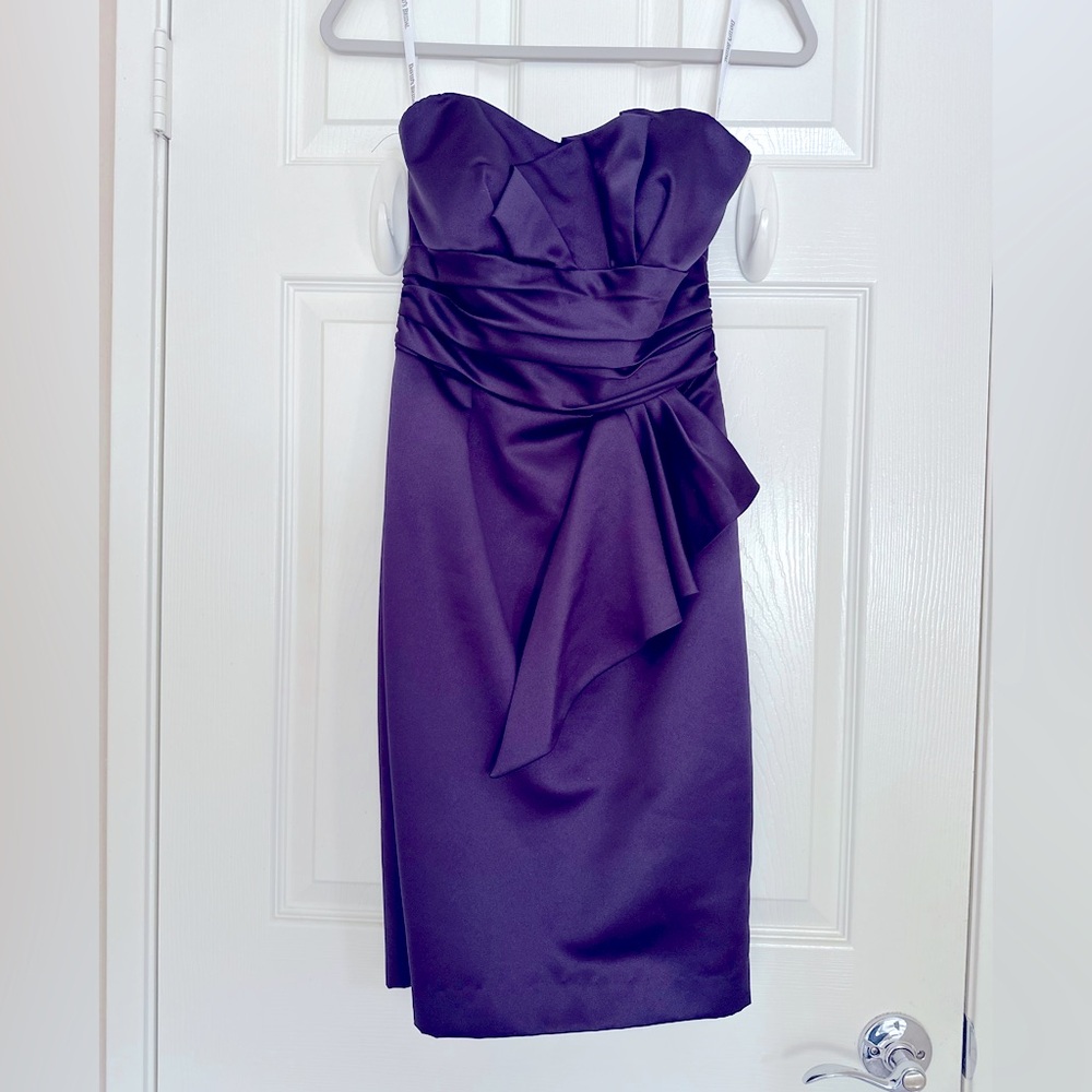 David’s Bridal Purple Strapless Dress | Size 2